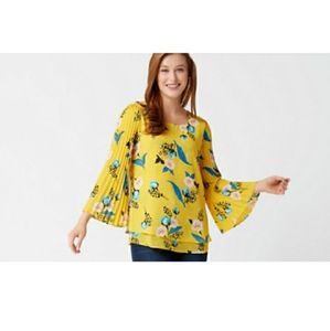 Vibrant yellow floral top